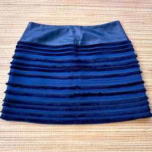 Rag & Bone leather top trim mini skirt